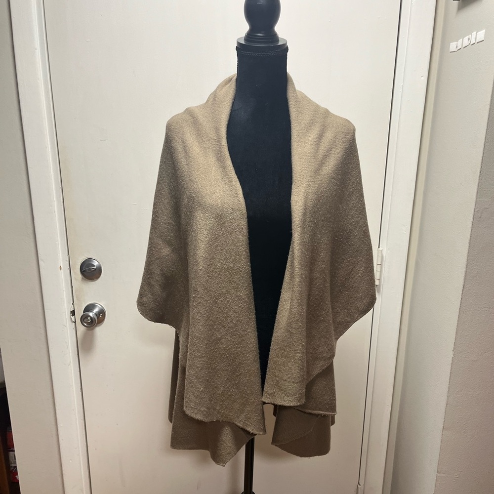 Brown LOOK Wrap Sweater One Size